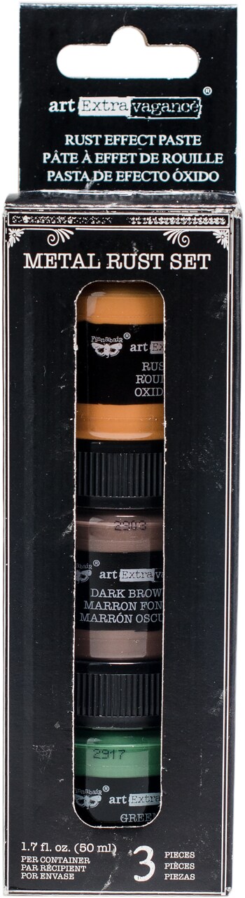 Finnabair Art Extravagance Rust Effect Paste 50ml Jars 3/Pkg-Metal Rust